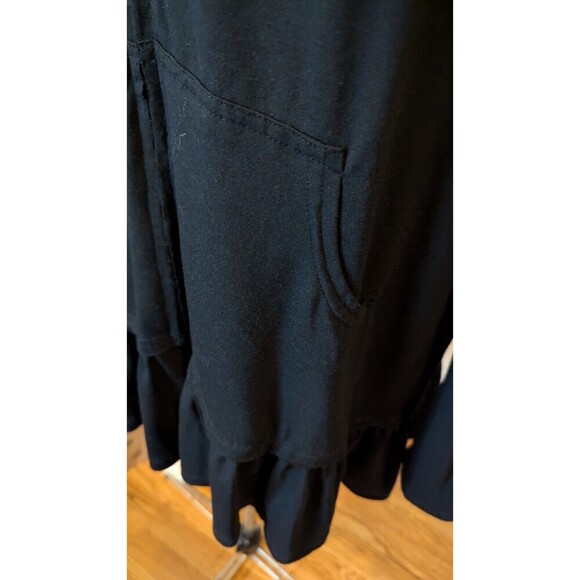 Mountain Mamas Black zip front lace hood sweatshirt SZ M‎ Feminine Whimsigoth - Picture 2 of 7